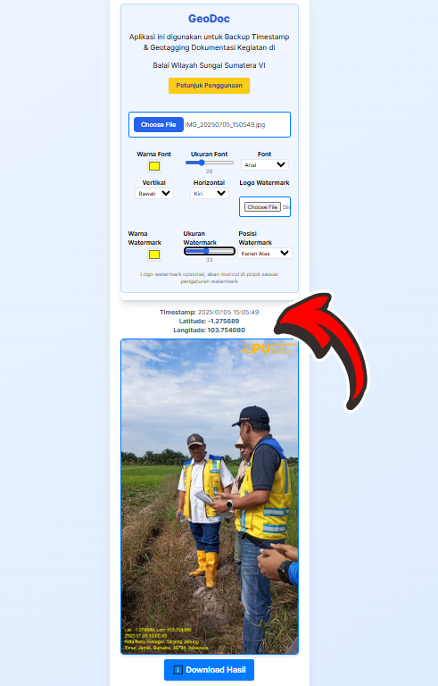 Pengecekan Metadata